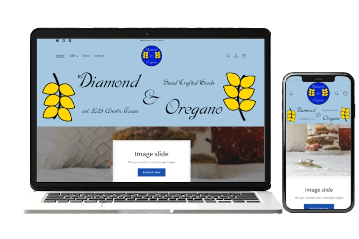 Contractor Sample mockup with desktop and mobile views